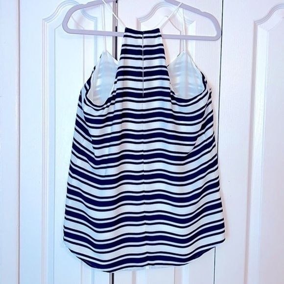 Express Navy and White Striped Racerback Tank Top - Picture 4 of 7